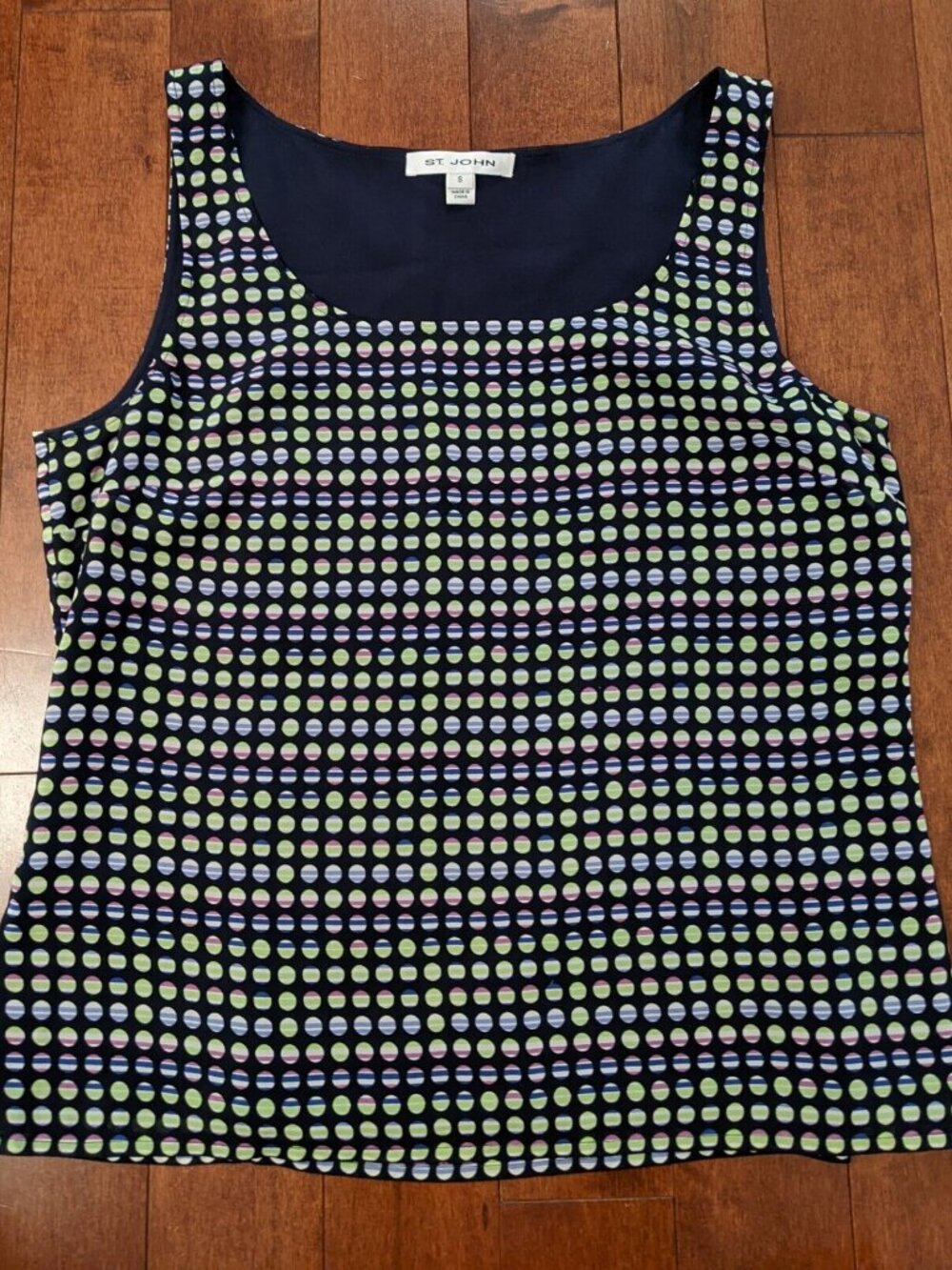 St John women's silk tank top in size small